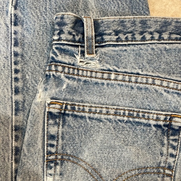 Vintage Upcycled Levi’s Straight Fit 505 Jeans 34 The Greatest Time in History - Picture 10 of 11